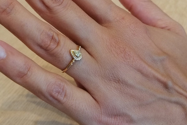 SOLITAIRE RING PEAR XS